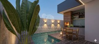 Casa com 3 quartos sendo um suíte e piscina