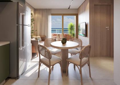 Apartamento Com 1 Quarto em Resort à Beira Mar de Maragogi