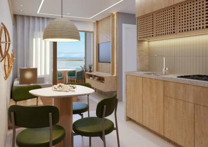 Apartamento Com 1 Quarto em Resort à Beira Mar de Maragogi