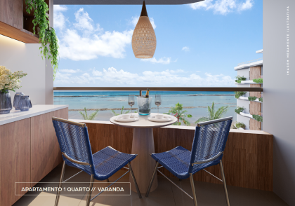 Vendo lindo apartamento à beira-mar de Peroba, Maragogi.