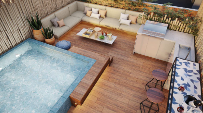 REPASSE de lindo apartamento cobertura pronto,  à beira-mar de Muro Alto, abaixo do preço de tabela