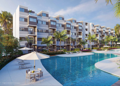 Vendo lindo apartamento na Praia dos Carneiros, ao lado do Parque Aquático, excelente para rentabilizar e ou usar em família.