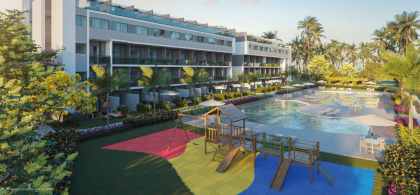 Vendo lindo apartamento na Praia dos Carneiros, ao lado do Parque Aquático, excelente para rentabilizar e ou usar em família.