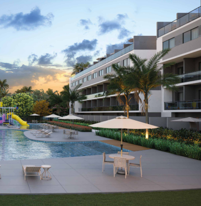 Vendo lindo apartamento na Praia dos Carneiros, ao lado do Parque Aquático, excelente para rentabilizar e ou usar em família.