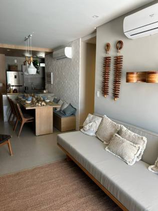 Vendo fantástico apartamento pronto, novo e 100% mobiliado à beira-mar de Muro Alto