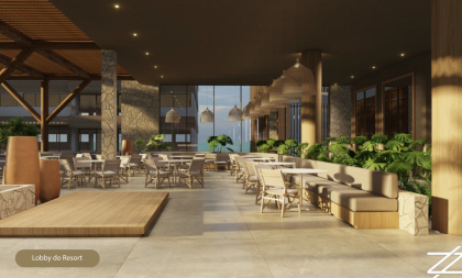 Vendo fantástico apartamento pronto, novo e 100% mobiliado à beira-mar de Muro Alto