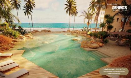 Vendo fantástico apartamento pronto, novo e 100% mobiliado à beira-mar de Muro Alto