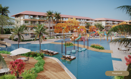 Vendo fantástico apartamento pronto, novo e 100% mobiliado à beira-mar de Muro Alto