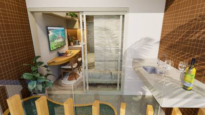 Flats Studios com Varanda e Vista Mar para Investidores em Tamandaré