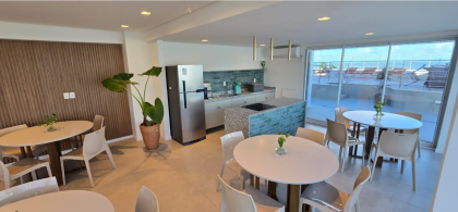 Excelente oportunidade em apartamento studio PRONTO, a 50 metros do mar, para uso ou investimento, no melhor trecho de praia de Tamandaré, Campas