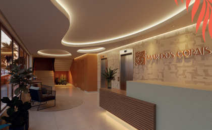 Grande oportunidade de repasse de apartamento com 2 quartos, à beira-mar do melhor trecho de Praia de Tamandaré