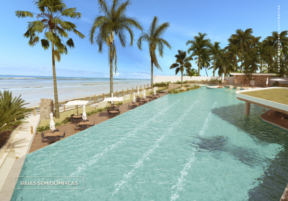 Últimas unidades no Gran Resort Maragogi, beira-mar de Peroba, para uso ou investimento com alta valorização.
