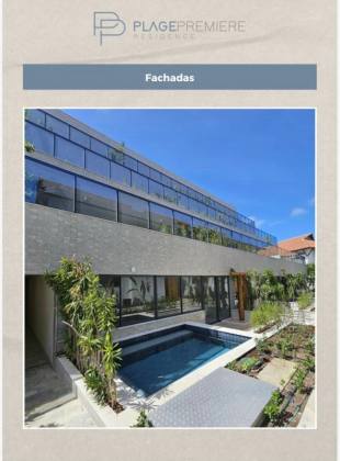 Vendo lindíssimo apartamento pronto com 98m2, à beira-mar de Muro Alto em condomínio de alto padrão.