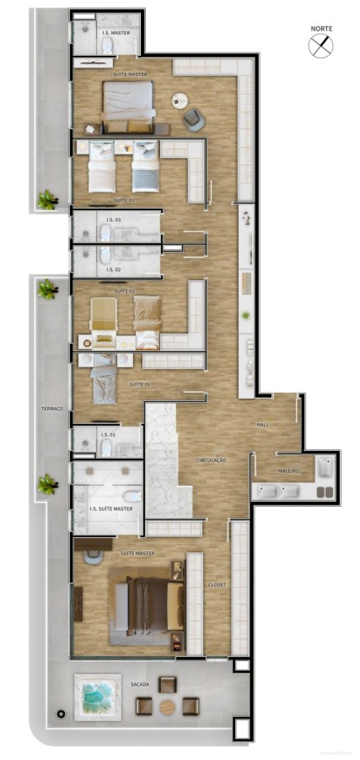 Cobertura Duplex no bairro Centro