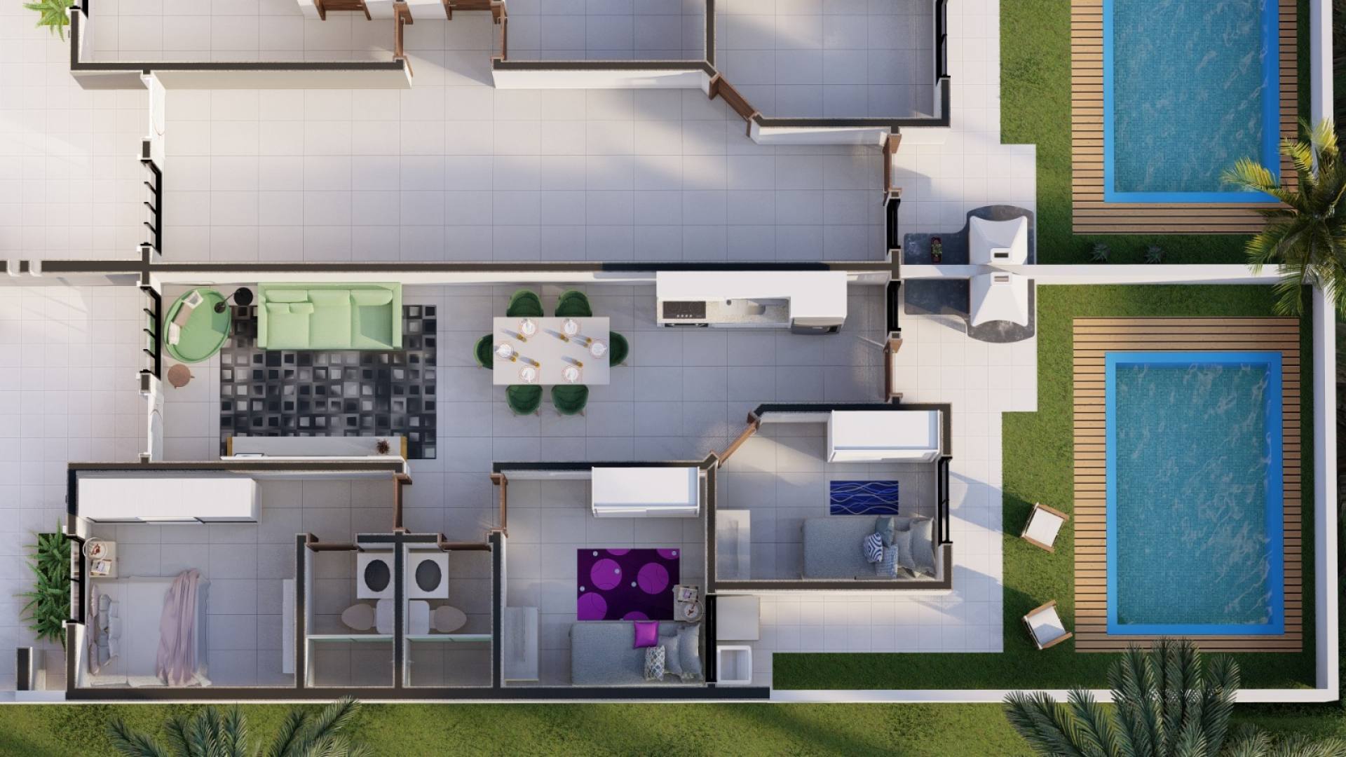 Casa nova com piscina e 3 dormitórios no Nereidas