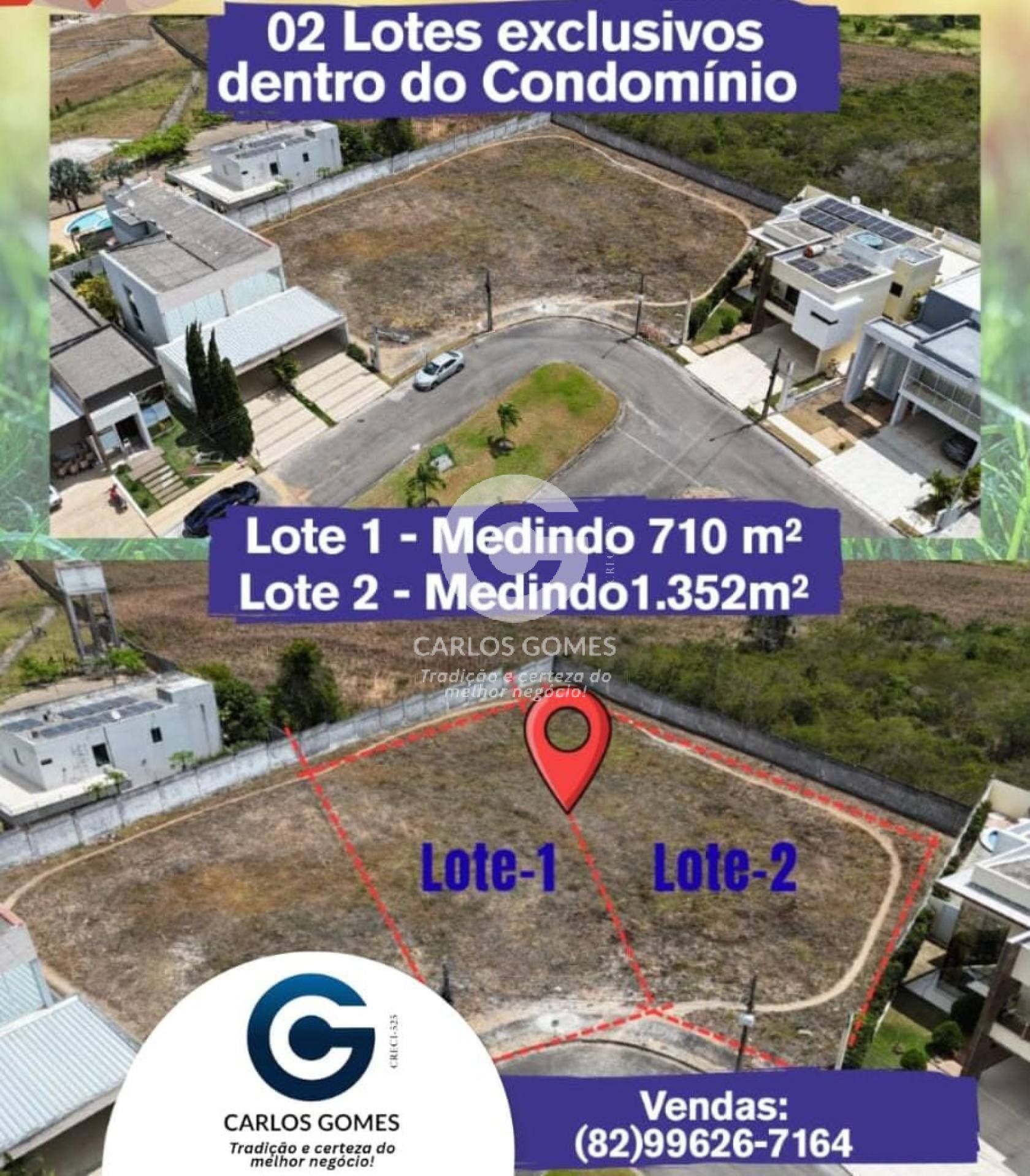 2 Lotes / Terreno de Condomínio Para Vender em Arapiraca