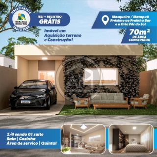 CASA À VENDA NO MATAPUÃ - MOSQUEIRO NA MODALIDADE AQUISIÇÃO E CONSTRUÇÃO