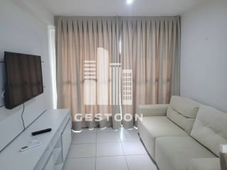 Apartamento com aproximadamente 50m², MOBILIADO,1 Quarto, Lazer completo!