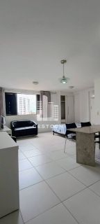 Apartamento Quarto-Sala, MOBILIADO, Portaria 24h, Lazer com Piscina