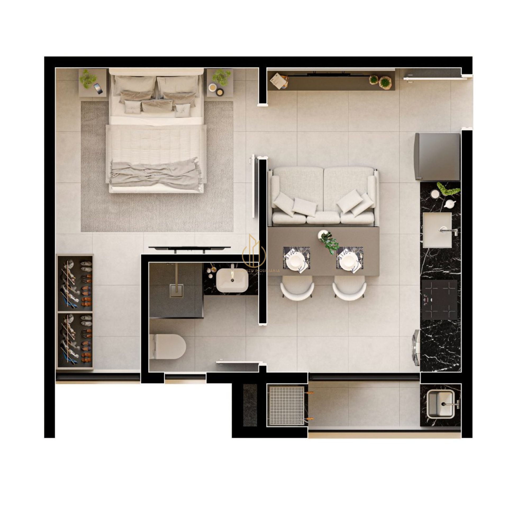 Apartamento 1 quarto no Comasa