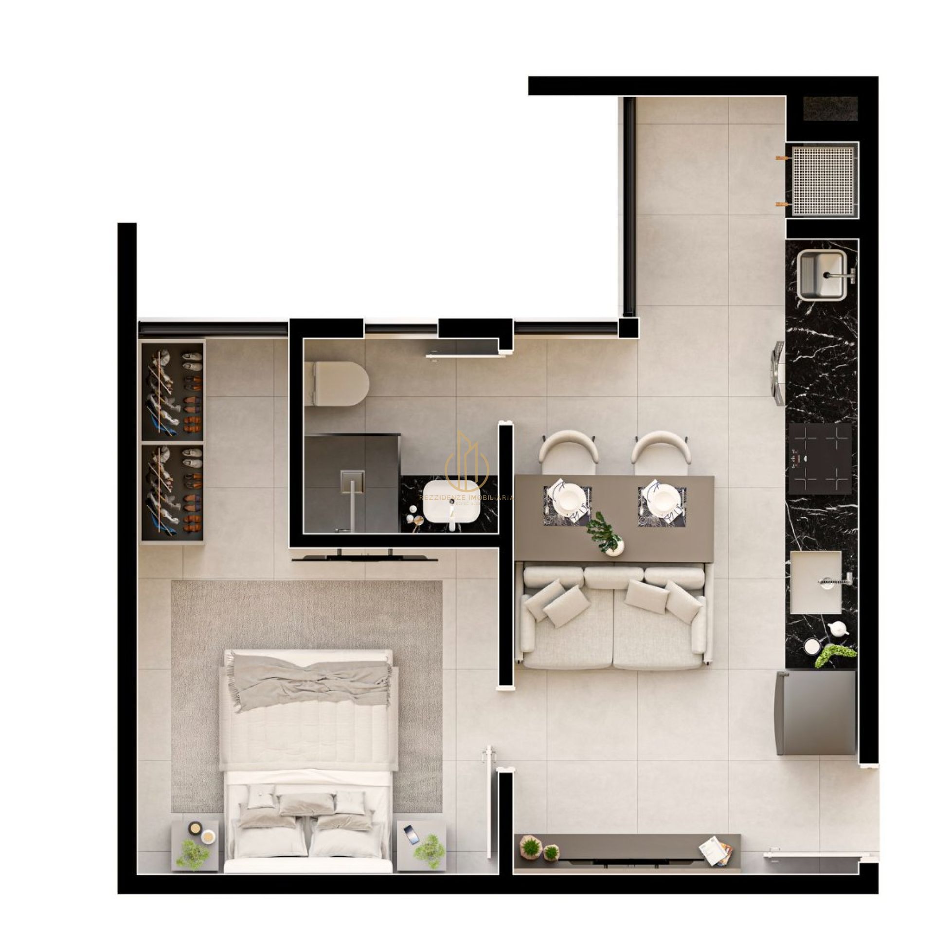 Apartamento 1 quarto no Comasa