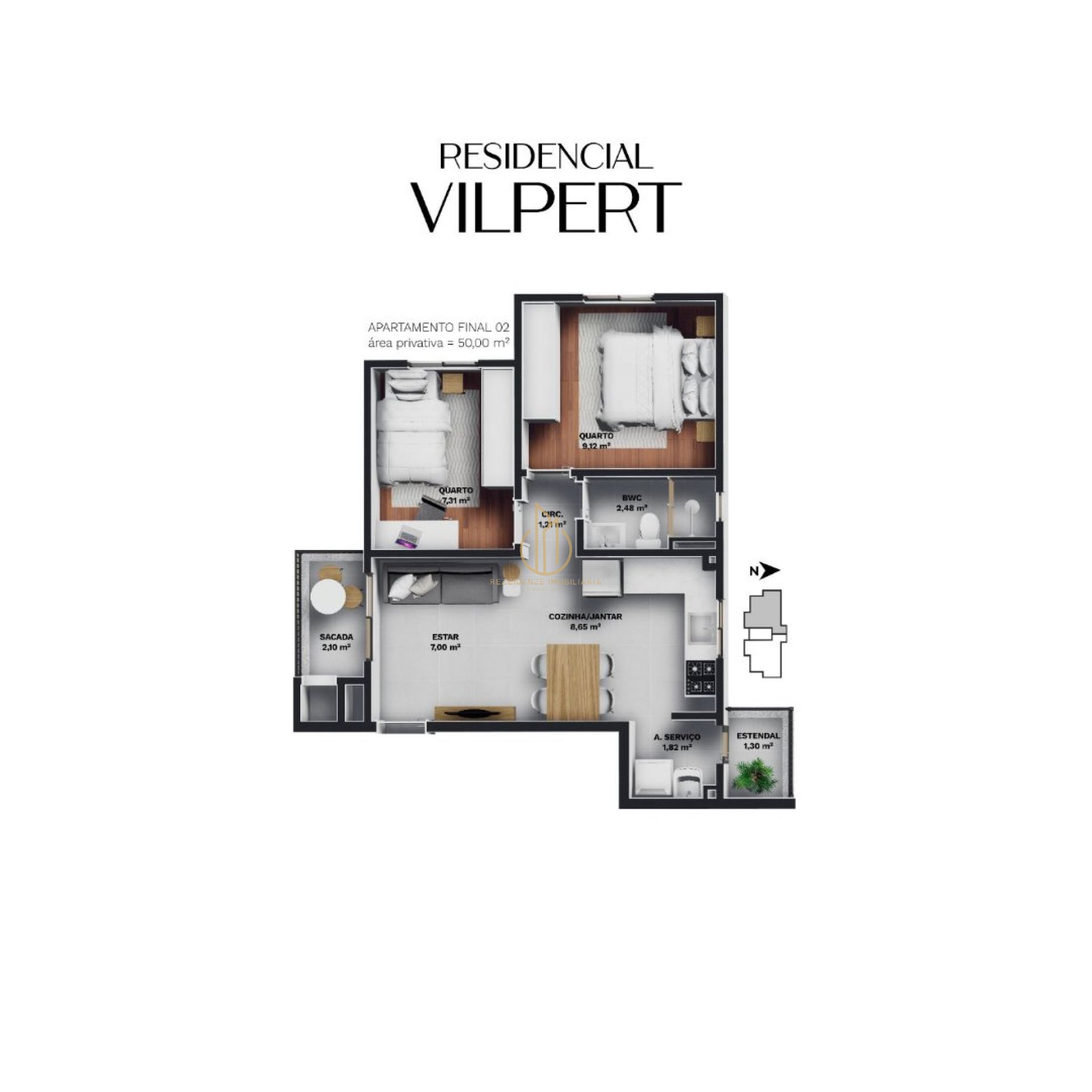 Apartamento 2 quartos no Aventureiro