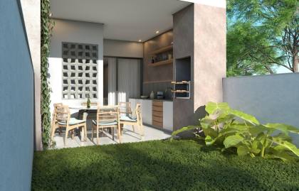 Sobrado geminado 3 quartos no Iririú