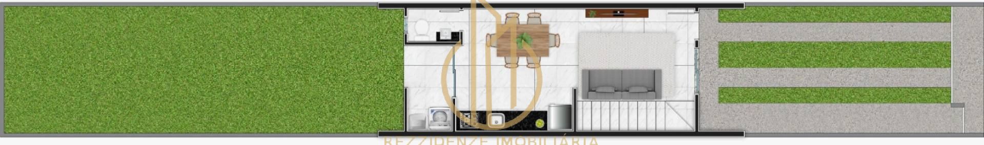 Sobrado geminado 2 suítes no Aventureiro