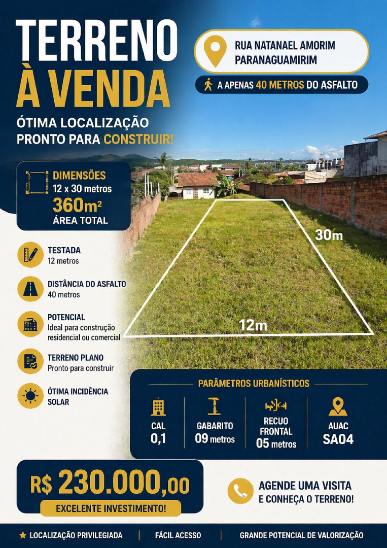 Terreno disponivel para venda no bairro Paranaguamirim em Joinville