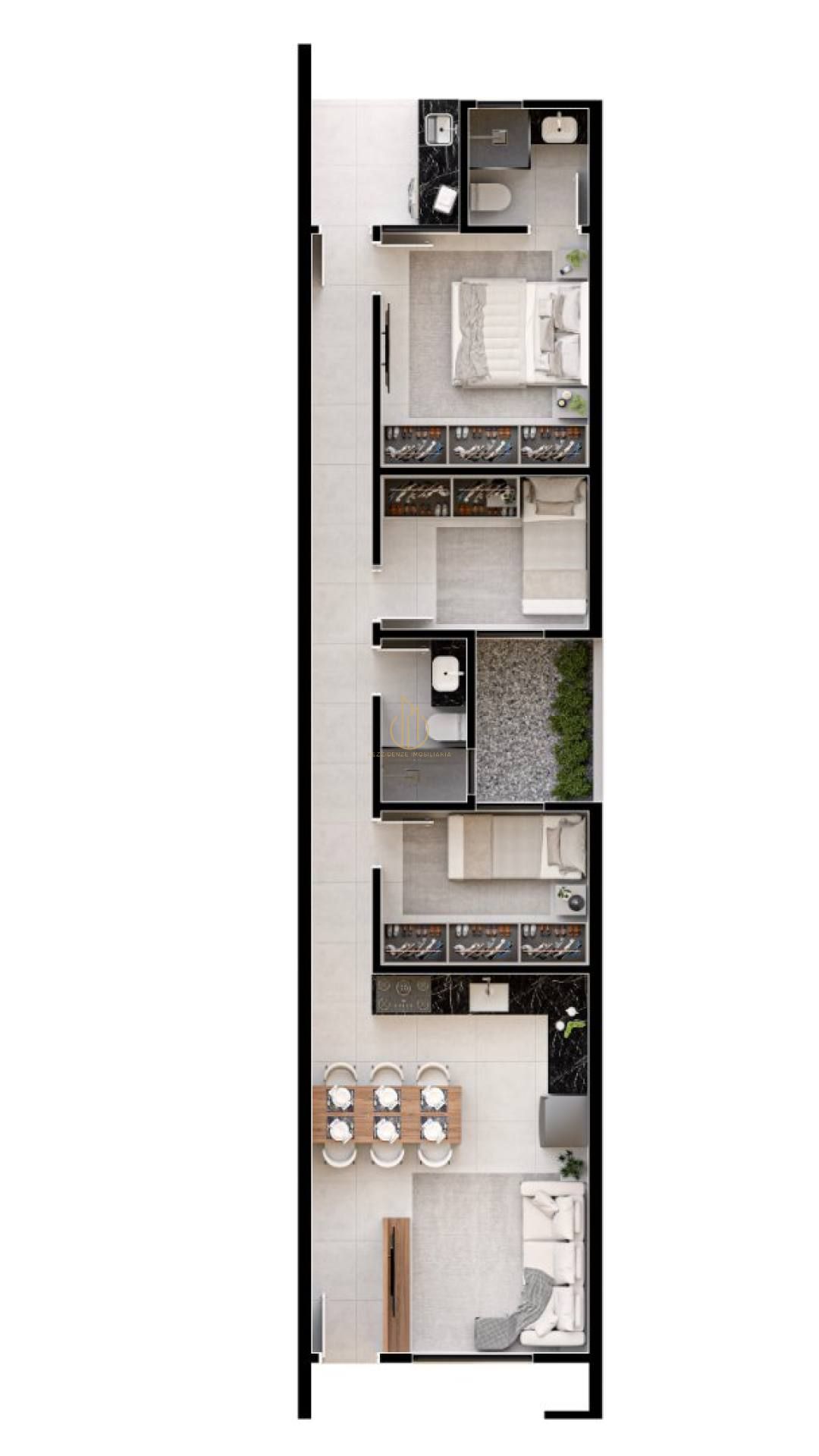 Casa geminada planta baixa 3 quartos no Costa e Silva