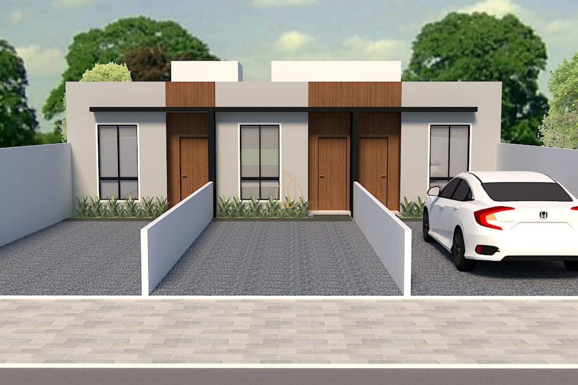 Casa geminada planta baixa 3 quartos no Aventureiro
