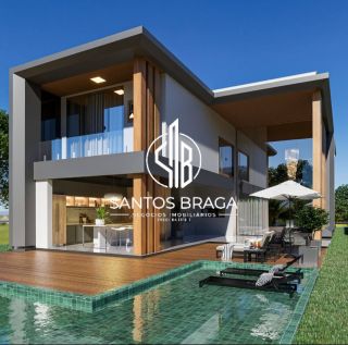 Mansão na planta com Vista para a Lagoa (Privacidade Total) - ALPHAVILLE GUARAJUBA