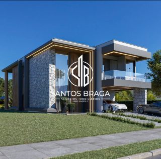 Mansão na planta com Vista para a Lagoa (Privacidade Total) - ALPHAVILLE GUARAJUBA