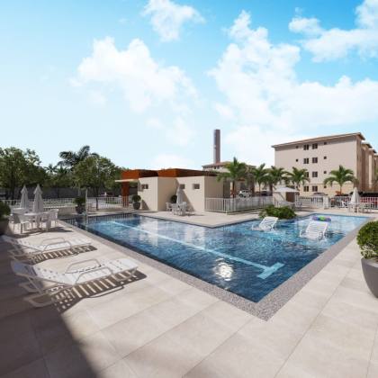 Apartamento Novo de 2 Quartos no Villa dos Coqueiros, Barra dos Coqueiros