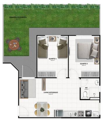 Apartamento Novo de 2 Quartos no Villa dos Coqueiros, Barra dos Coqueiros