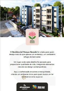 Apartamento para venda no Residencial Resedá. Possibilidade de entrada zero.
