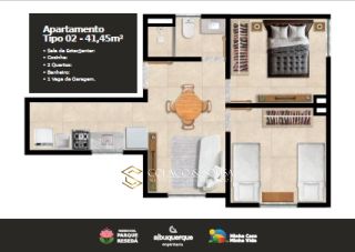 Apartamento para venda no Residencial Resedá. Possibilidade de entrada zero.