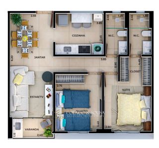 Gerson Reis Residencial Clube — Apartamento de 63m² na Prata por R$ 416.566,15