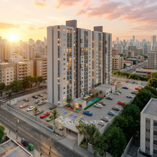 Apartamentos de 2 quartos, com varanda e vizinho à Facisa.