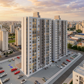 Apartamentos de 2 quartos, com varanda e vizinho à Facisa.