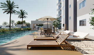 Apartamentos de 2 quartos, com varanda e vizinho à Facisa.