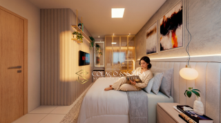 Apartamentos de 2 quartos, com varanda e vizinho à Facisa.