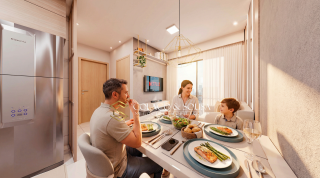 Apartamentos de 2 quartos, com varanda e vizinho à Facisa.