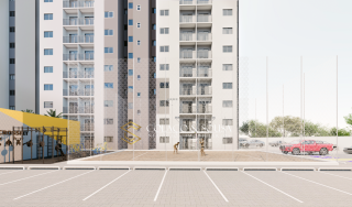 Apartamentos de 2 quartos, com varanda e vizinho à Facisa.