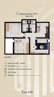 APARTAMENTO COM SUITE - PALMEIRA IMPERIAL - CAMPINA GRANDE