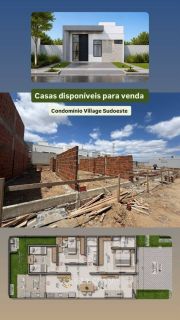 Casa de 3 quartos com 2 suítes à Venda no Village Sudoeste em Construção.
