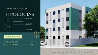 Apartamento Para Vender com 2 quartos no bairro Portal dos Bosques em Campina Grande