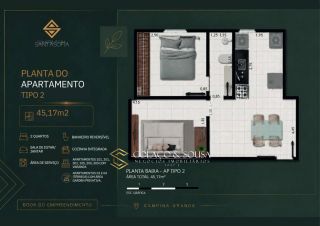 Apartamento Para Vender com 2 quartos no bairro Portal dos Bosques em Campina Grande