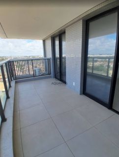 Quarto e sala com super varanda e vista mar