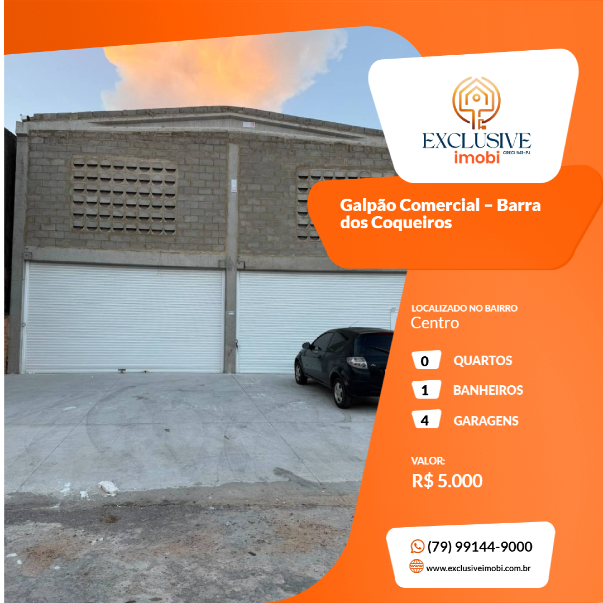 Alugo Galpão Comercial – Barra dos Coqueiros